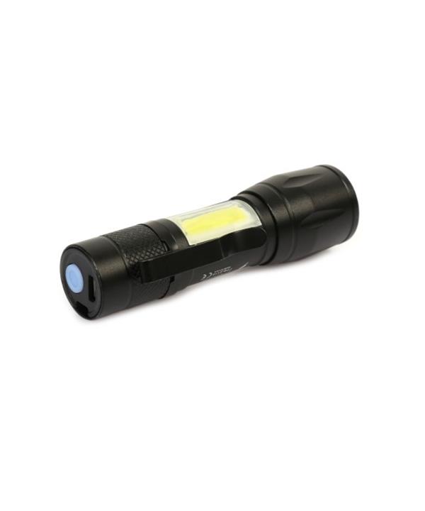 PeakStar PS-2115 Şarjlı Metal Yağmur Suyu Geçirmez Xpe + COB Led’li El Feneri