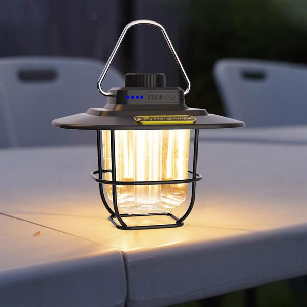 Powerdex PD-5050 Retro Lamp Su Geçirmez USB Şarjlı Çadır Kamp Feneri