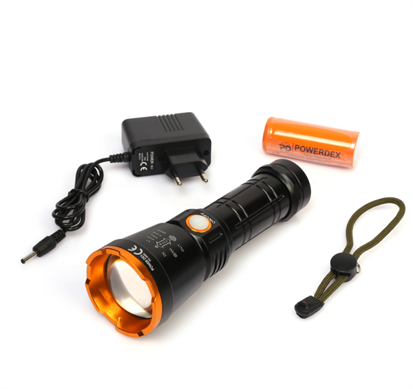 Powerdex PD-6682  Profesyonel 15 w Zoomlu Şarjlı Güçlü El Feneri