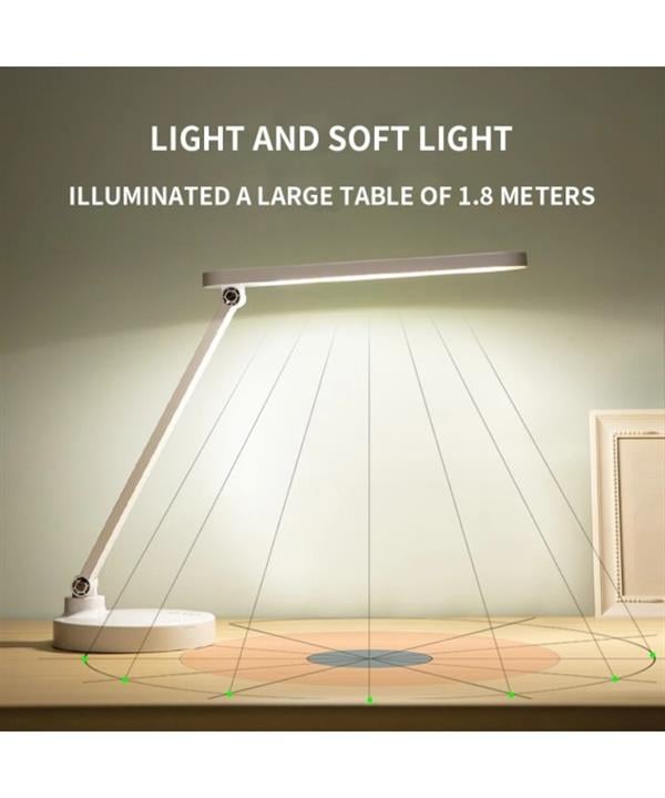 PeakStar PS-1912 | Şarjlı 40 Led Çalışma Okuma Işığı Kademeli Masa Lambası Ayarlanabilir Renk Tonu ve Parlaklık