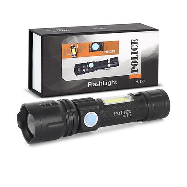 Polıce Ps-350 Zoom Kırmızı İkaz Işıklı Ve Magnet Özellikli Şarjlı El Feneri
