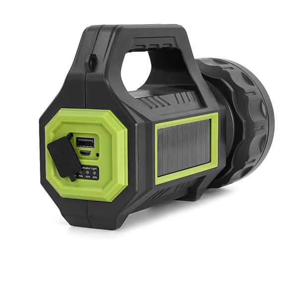 Police PS-385 Şarjlı Spot Fener - Parlak Yan Aydınlatma, Solar Şarj, 30W COB LED