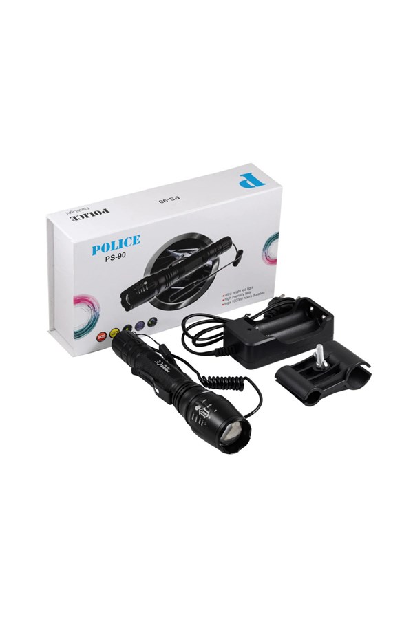 Police PS-90 Cree T6 LED Alüminyum Gövde Şarjlı El Feneri