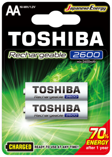 TOSHIBA 2600 MAH ŞARJLI KALEM PİL 2Lİ