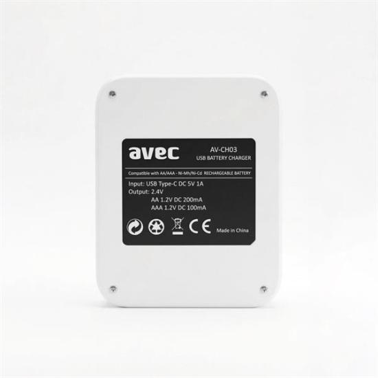 AVEC AV-CH03 USB PİL ŞARJ CİHAZI 4LÜ