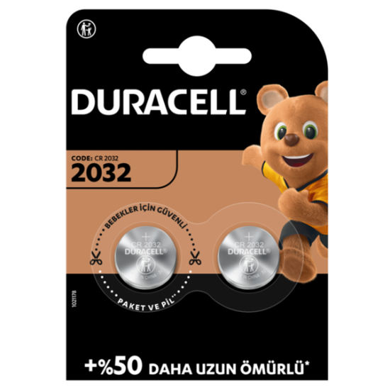 Duracell Cr 2032 Lithium 3V Pil 2’li