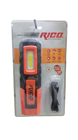 Rico 013-RC0031 600 Lümen Mıknatıslı Çalışma Lambası