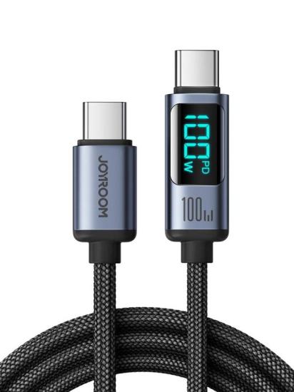 JOYROOM S-CC100A16 100W TYPE C-TYPE C 1.2M-BLACK