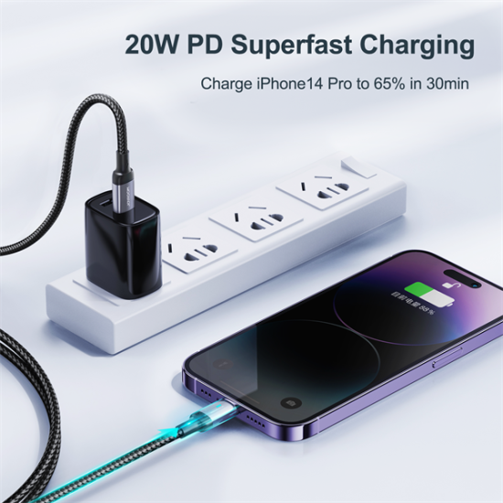 JOYROOM S-CL020A10 20W TYPE C-LIGHTNING 2M-BLACK