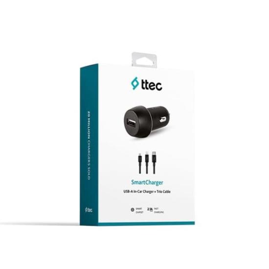 TTEC 2CKS20TS 2.1A ARAÇ Ş.CİHAZI + TRIO KABLO
