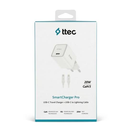 TTEC 2TC20LB 20W PD ŞARJ CİH.+TYPE C-LIGHTNING 1.5M KABLO