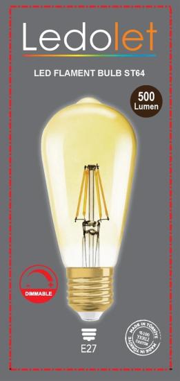 LEDOLET FLAMENT ST64 6W