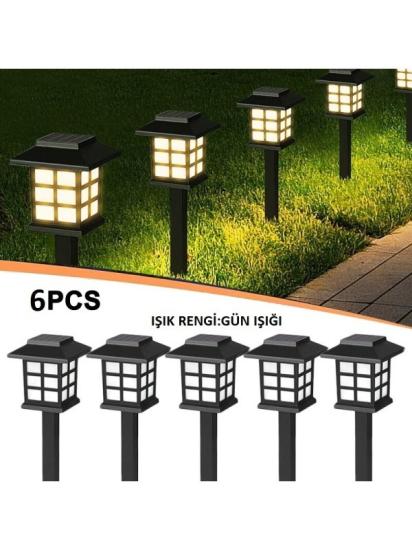 GÜNEŞ ENERJİLİ SOLAR 5W ÇİM ARMATÜRÜ GÜN IŞIĞI SARI LED 6 LI SET