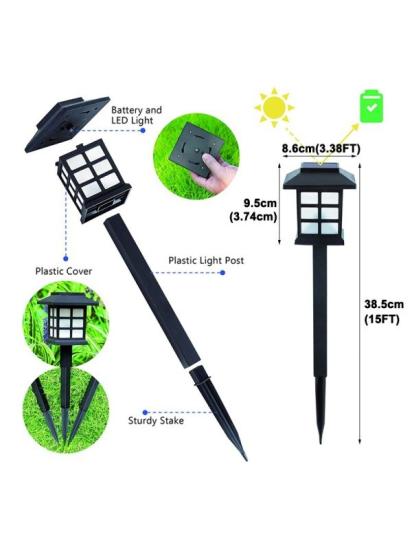 GÜNEŞ ENERJİLİ SOLAR 5W ÇİM ARMATÜRÜ GÜN IŞIĞI SARI LED 6 LI SET