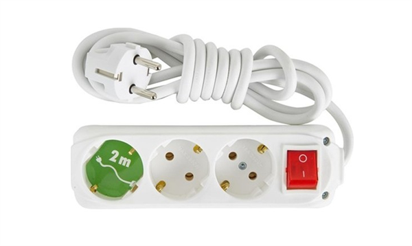 Almera Elektrik 3’lü Anahtarlı Topraklı Priz 2 Metre