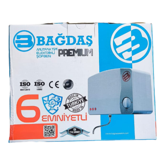 Bağdaş Premium Mutfak Tipi Elektrikli Şofben