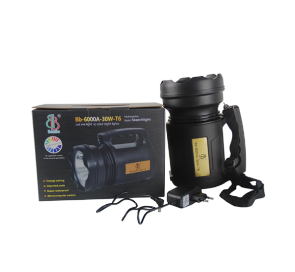 BenBo Bb-6000A-30W-T6 El Feneri - 30W Güçlü ve Çok Fonksiyonlu Led El Feneri