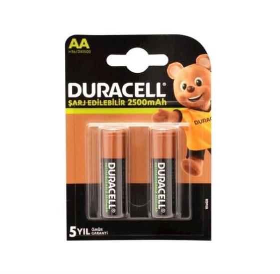 Duracell AA Şarjedilebilir 2500 Mah Kalem Pil 2’li