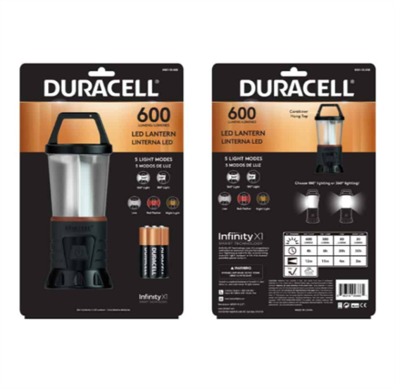 Duracell 600 Lümen Ledli 360° ve 180° Aydınlatmalı El Feneri + 3 AA Piller Dahil