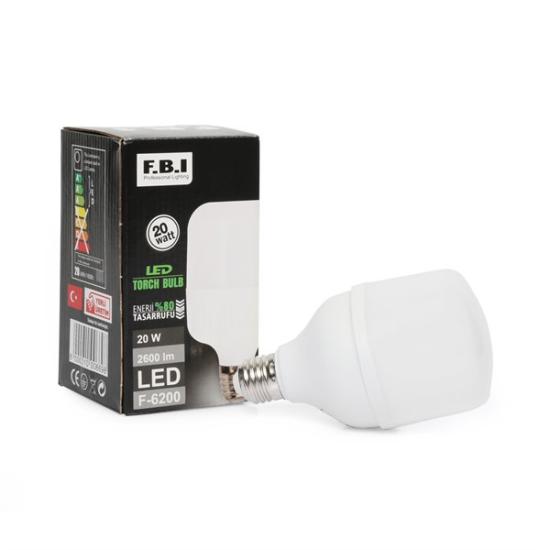 F.B.I 20Watt 2.600 Lümen 6500K E27 Duy LED Ampul Beyaz