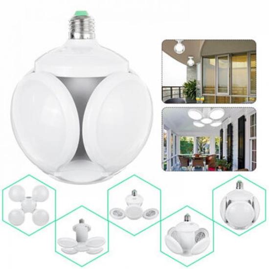 F-1997 LED Futbol UFO Ampul E27 28W 360 Derece Katlanır Lamba AC 220V LamBA LED Spot Işık Beyaz Glop Led