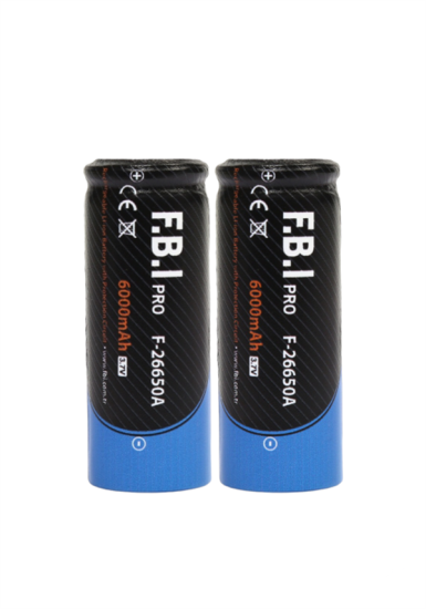 F.B.I 26650 3.7V 6000mAh Şarj Edilebilir Li-ion Pil