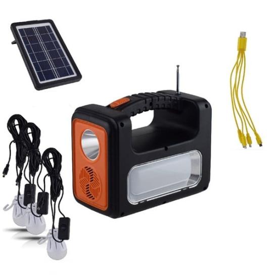 Gold Silver GS-535 Güneş Enerjili Solar ,Radyolu Spot Fener