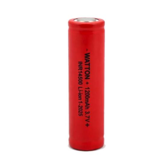 Watton WT-14500 1200mAh 3.7V Li-ion Şarj Edilebilir Pil - Kırmızı