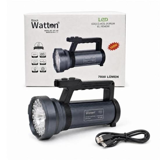 100W IŞIK GÜCÜNDE 7800 LÜMEN ŞARJLI GÜVENLİK FENERİ WT-399