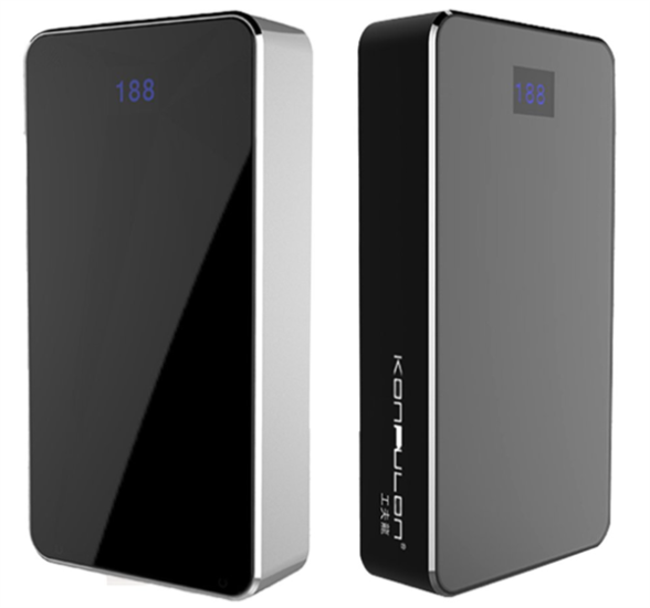 Konfulon P20 Powerbank 20.000 mAh Çizilmez Cam Gövde - Gri