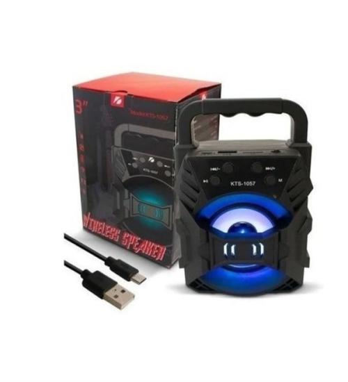 Kts-1057 Işıklı Bluetooth Hoparlör Ses  Yüksek Ses