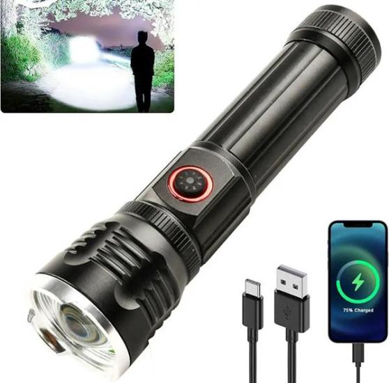 Gold Orion OR-2304-TG Zoomlu Mıknatıslı USB Şarjlı El Feneri - 1000 Metre Işık Uzanımı
