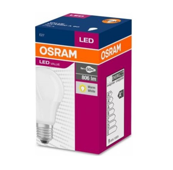 Osram Led Value 8.5w (60W) Led Ampul Beyaz Işık E27 Normal Duylu 806 Lümen