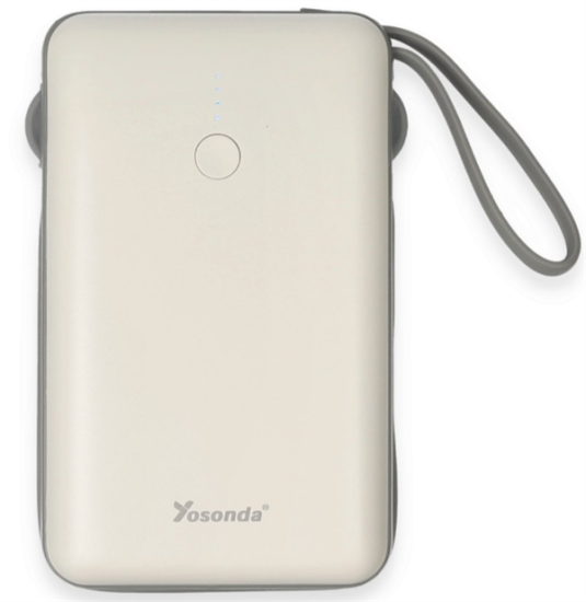 Yosonda A121 4in1 10.000 mAh Mini Powerbank - Beyaz - Gri