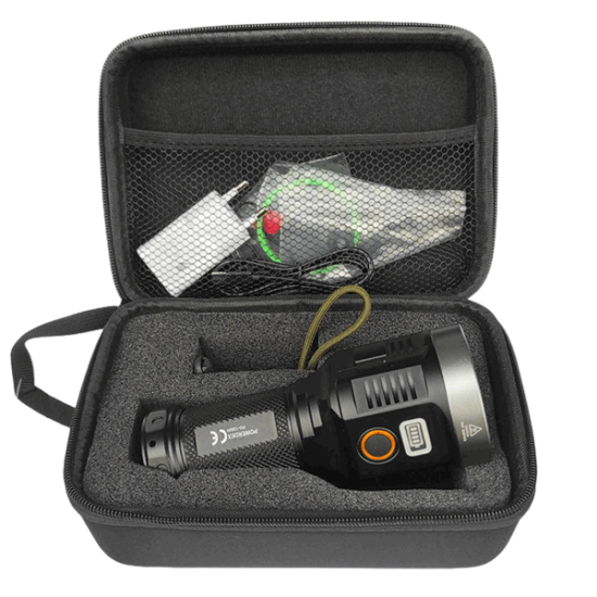 Powerdex PD-12000 Su Geçirmez 40 Watt 4000 Lümen Süper Güçlü LED Profesyonel Şarjlı El Feneri