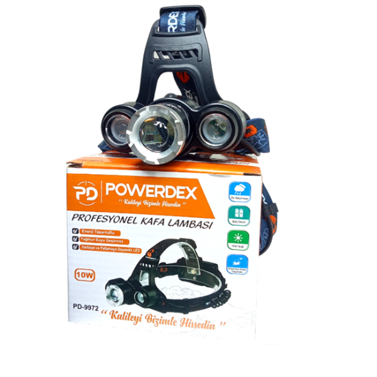 Powerdex PD-9972 10Watt Profesyonel Şarjlı Kafa Feneri