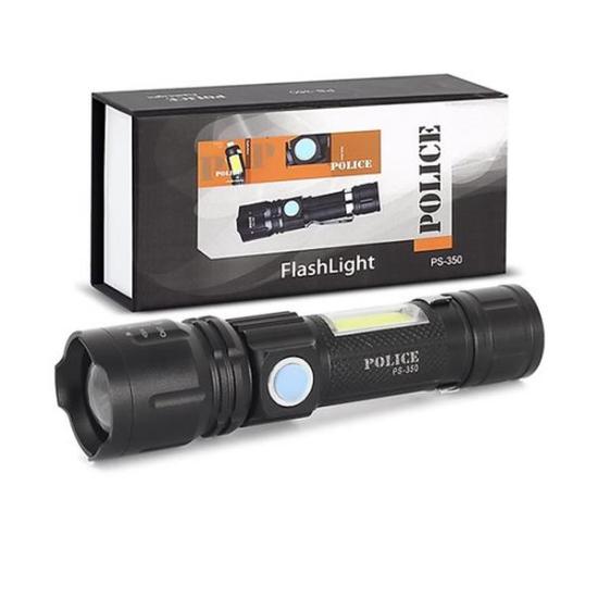 Polıce Ps-350 Zoom Kırmızı İkaz Işıklı Ve Magnet Özellikli Şarjlı El Feneri