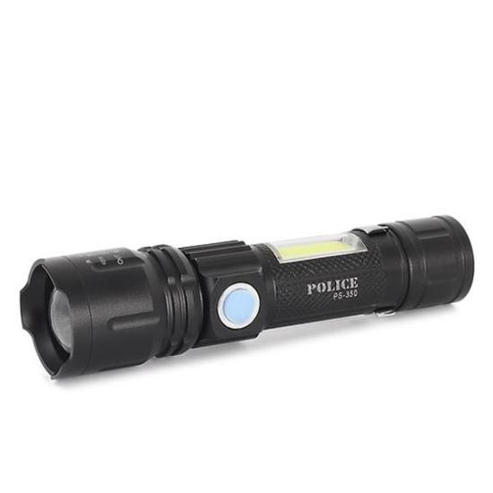 Polıce Ps-350 Zoom Kırmızı İkaz Işıklı Ve Magnet Özellikli Şarjlı El Feneri