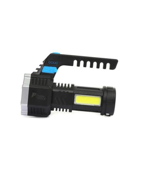 PeakStar PS-3879 USB Şarj Göstergeli Şarj Edilebilir 7*XPE +COB Led El Feneri