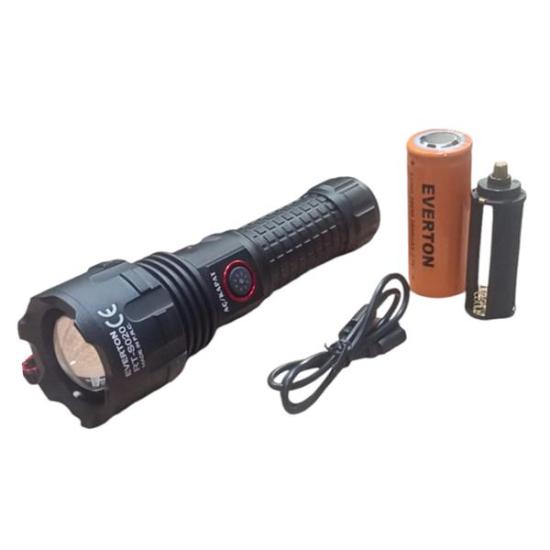 Everton P50 LED RT-S020 1000 Lümen Dijital Şarj Göstergeli Zoomlu Profesyonel El Feneri