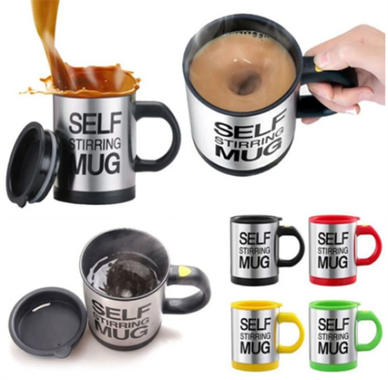 Karıştırıcı Özellikli Mikser Kupa Bardak Self Stirring Mug