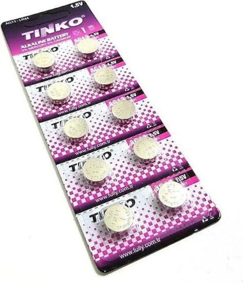 Tinko 1.5V Ag13 Lr44 10Lu Blister Paket Alkalin Pil