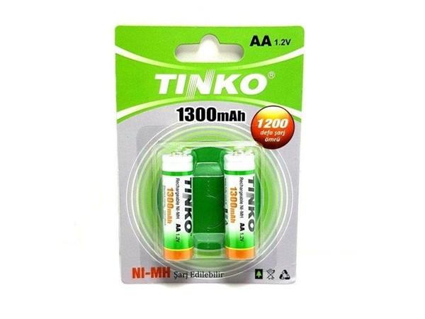 Tinko 1.2V AA Şarjli 1300Mah 2’Li Blister Paket Kalem Pil