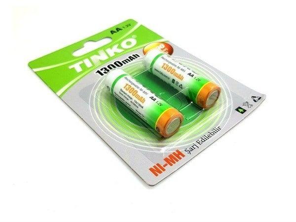 Tinko 1.2V AA Şarjli 1300Mah 2’Li Blister Paket Kalem Pil