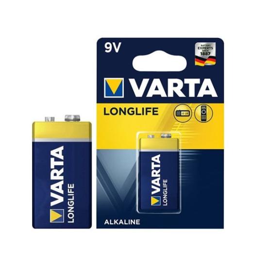 Varta Longlife Alkaline 9 Volt Pil Tekli Kartela 5 Adet