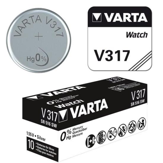 Varta 317 SR516SW Hafıza Saat Pili 10 Adet