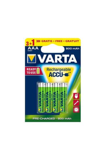 Varta AAA 1.2V 800Mah NI-MH Hazır Şarjlı İnce Kalem Pil 4’lü