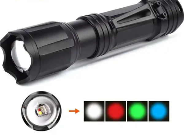 10W 2000 Lümen 4 Renk Güçlü EL Feneri Watton Wt-605 Zoomlu