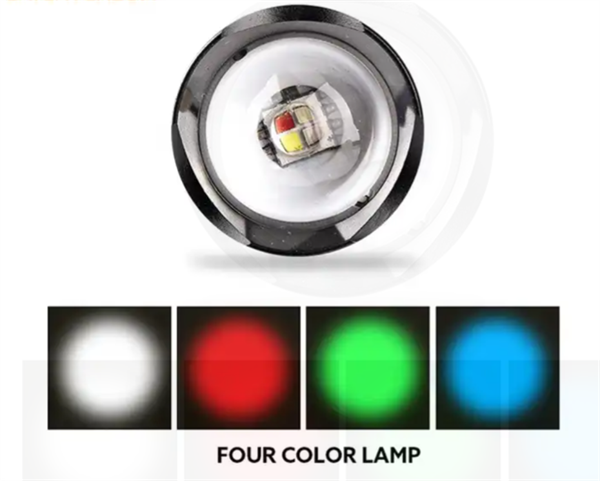 10W 2000 Lümen 4 Renk Güçlü EL Feneri Watton Wt-605 Zoomlu