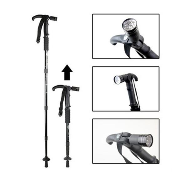 Boya Göre Ayarlı Işıklı Yürüyüş Bastonu LED Güçlü Aydınlatmalı Ergonomik Tasarım WT-002